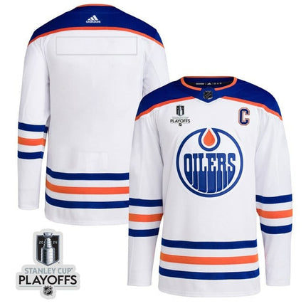 Edmonton Oilers 2024 NHL Playoffs Patch Away White Jersey