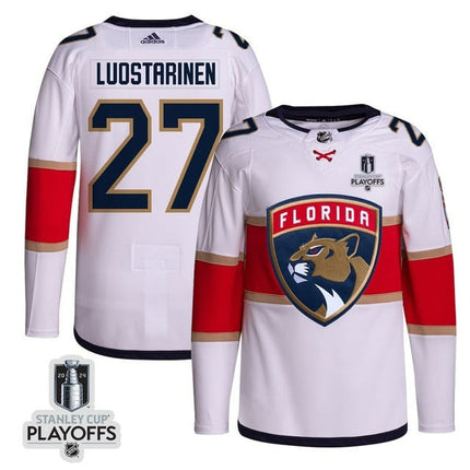 Eetu Luostarinen Florida Panthers 2024 NHL Playoffs Patch Away White Jersey