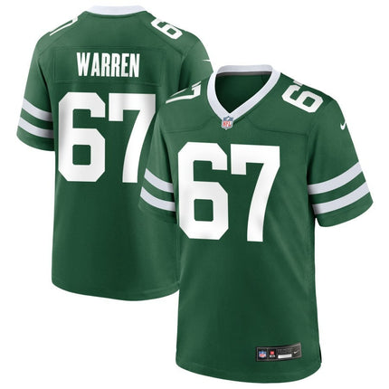 Carter Warren New York Jets 2024-2025 Legacy Green Game Jersey
