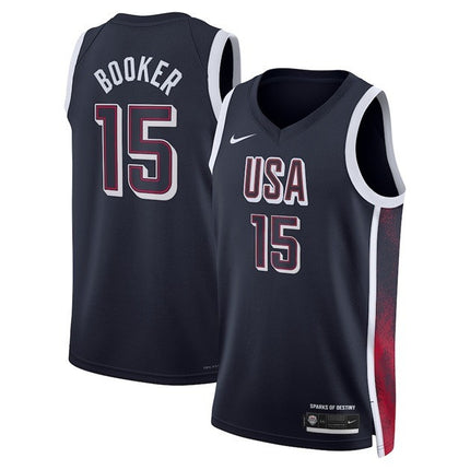 Devin Booker USA National Team 2024 Limited Edition Navy Game Jersey