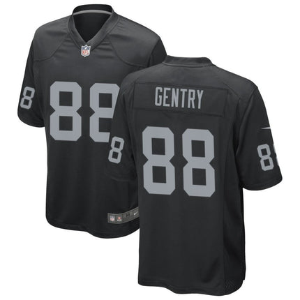 Zach Gentry Las Vegas Raiders 2024-2025 Black Game Jersey