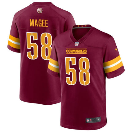 Jordan Magee Washington Commanders 2024-2025 Burgundy Game Player Jersey