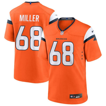 Jordan Miller Denver Broncos 2024-2025 Orange Game Jersey