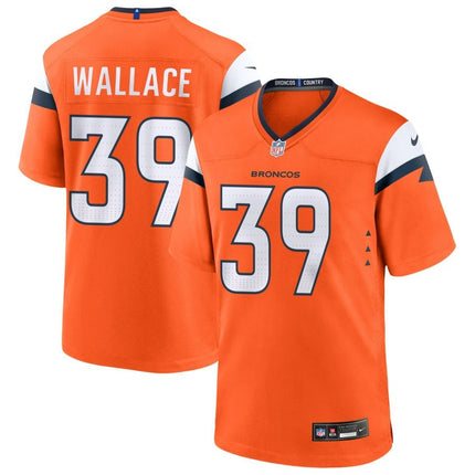 Levi Wallace Denver Broncos 2024-2025 Orange Game Jersey