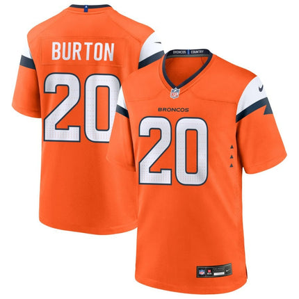 Michael Burton Denver Broncos 2024-2025 Orange Game Jersey