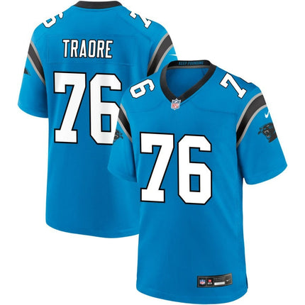 Badara Traore Carolina Panthers 2024-2025 Alternate Game Blue Jersey