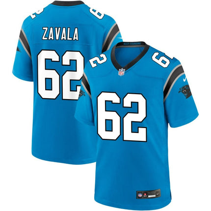 Chandler Zavala Carolina Panthers 2024-2025 Alternate Game Blue Jersey