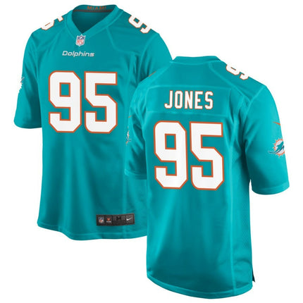 Benito Jones Miami Dolphins 2024 Player Game Aqua Jersey