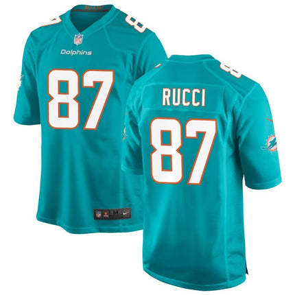 Hayden Rucci Miami Dolphins 2024 Player Game Aqua Jersey