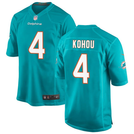 Kader Kohou Miami Dolphins 2024 Player Game Aqua Jersey
