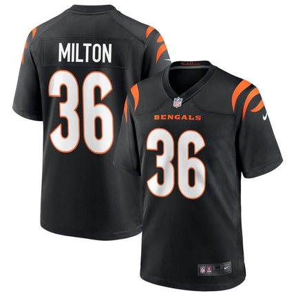 Kendall Milton Cincinnati Bengals 2024 Player Game Black Jersey