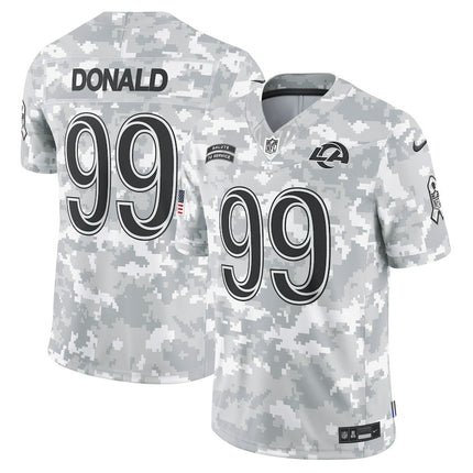 Aaron Donald Los Angeles Rams 2024 Salute To Service Retired Player Limited Arctic Camo Jersey