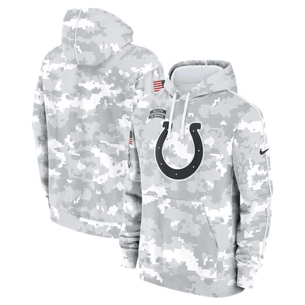 Men's Indianapolis Colts 2024 Salute to Service Club Fleece Arctic Camo Pullover Hoodie