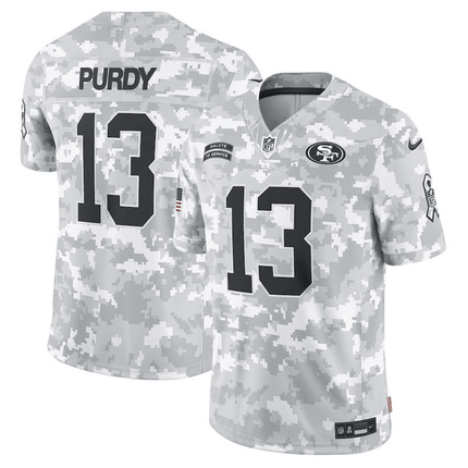 Brock Purdy San Francisco 49ers 2024 Salute to Service Retired Player Limited Arctic Camo Jersey