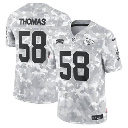 Derrick Thomas Kansas City Chiefs 2024 Salute to Service Retired Player Limited Arctic Camo Jersey