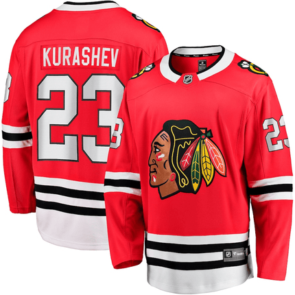 Philipp Kurashev Chicago Blackhawks 2024-2025 Home Breakaway Red Jersey