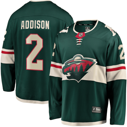 Calen Addison Minnesota Wild 2024-2025 Home Breakaway Green Jersey