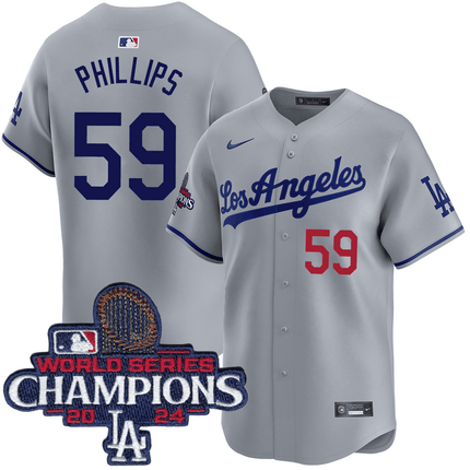 Evan Phillips Los Angeles Dodgers 2024 Road Limited World Series Champions Grey Jersey