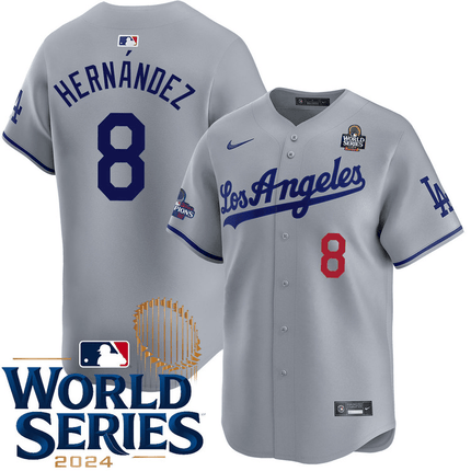 Enrique Hernandez Los Angeles Dodgers 2024 Road Limited World Series Grey Jersey