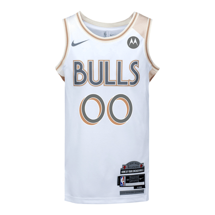 Custom Chicago Bulls 2024-25 City Edition Swingman White Jersey