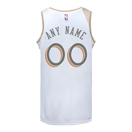Custom Chicago Bulls 2024-25 City Edition Swingman White Jersey