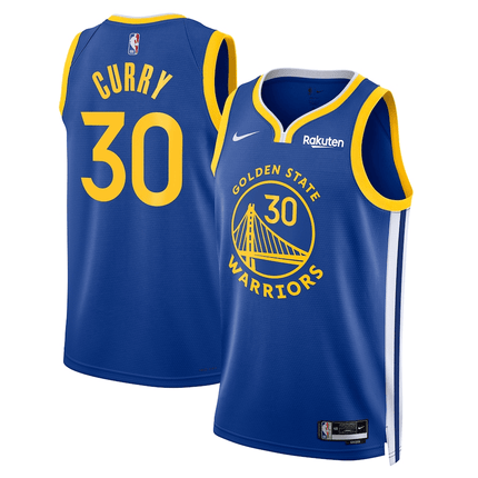 Stephen Curry Golden State Warriors 2024-2025 Icon Edition Swingman Badge Royal Jersey