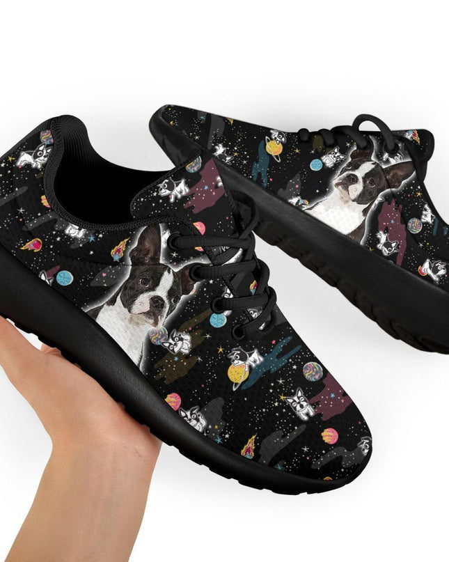Boston Terrier Sneakers Sporty Shoes Funny