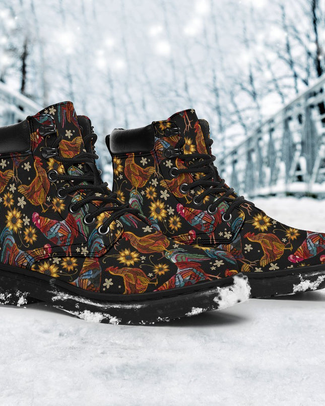 Chicken Boots Animal Custom Shoes Funny Chicken Lover