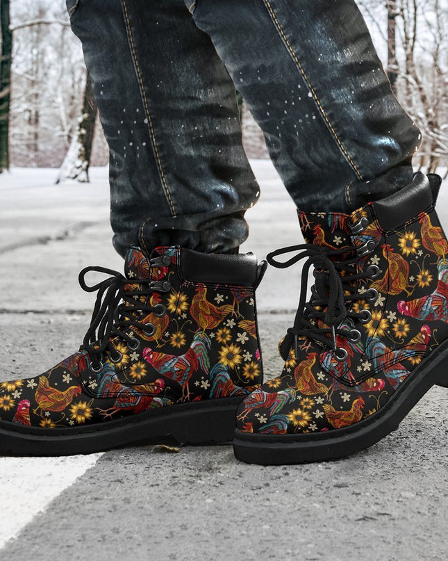 Chicken Boots Animal Custom Shoes Funny Chicken Lover