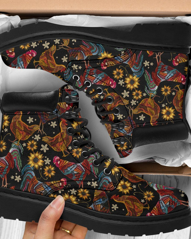 Chicken Boots Animal Custom Shoes Funny Chicken Lover