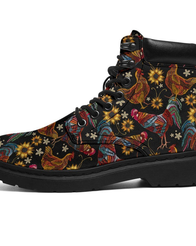 Chicken Boots Animal Custom Shoes Funny Chicken Lover