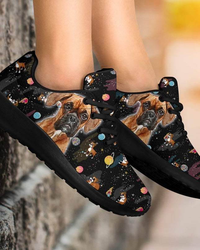 Dog Boxer Sneakers Sporty Shoes Funny