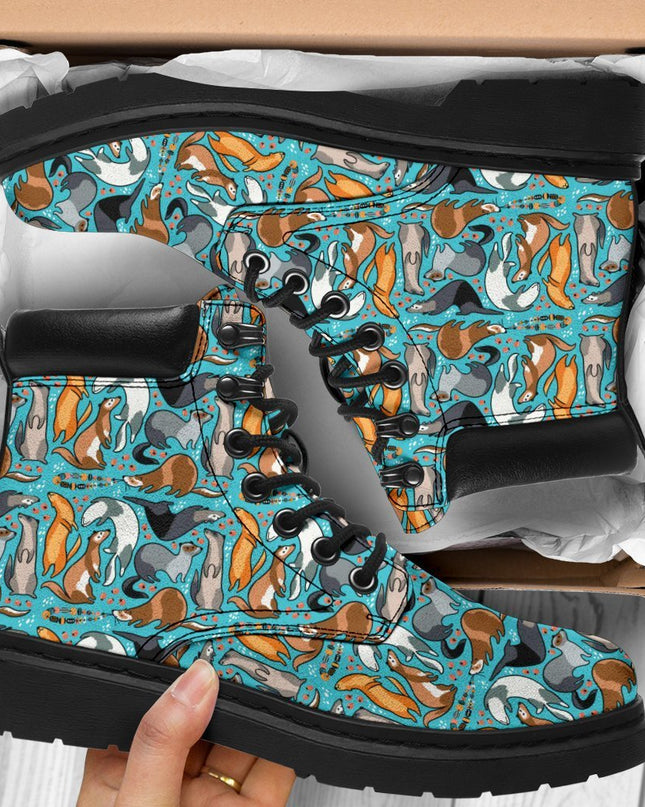 Ferret Boots Animal Custom Shoes Funny Ferret Lover Gift