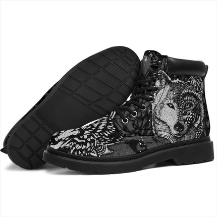 Hippie Wolf Boots Shoes Gift Idea For Wolf Lover