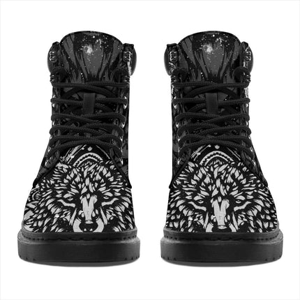 Hippie Wolf Boots Shoes Gift Idea For Wolf Lover