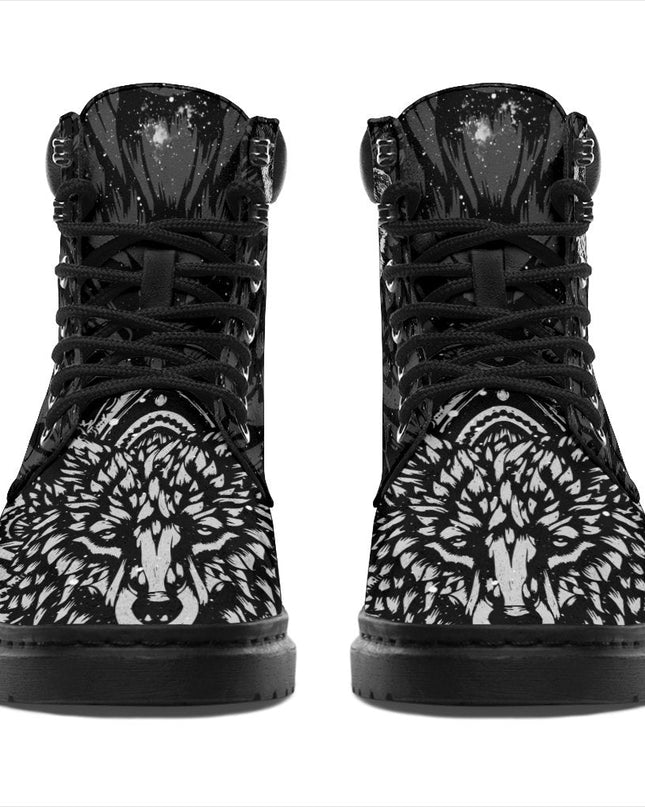 Hippie Wolf Boots Shoes Gift Idea For Wolf Lover