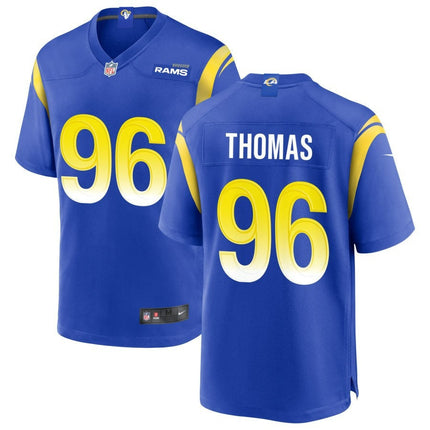 Keir Thomas Los Angeles Rams 2024 Player Game Royal Jersey