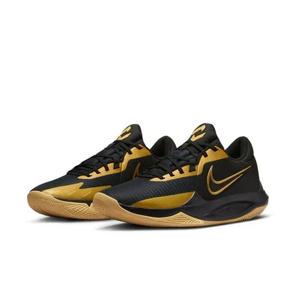 Men's Nike Precision 6 Black Metallic Gold Shoes
